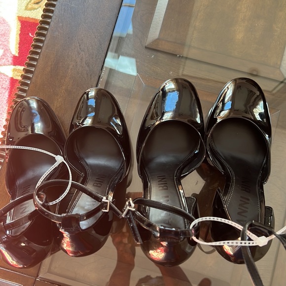 Gianni Bini Devi Patent Ankle Strap Platform Pumps - Picture 6 of 11